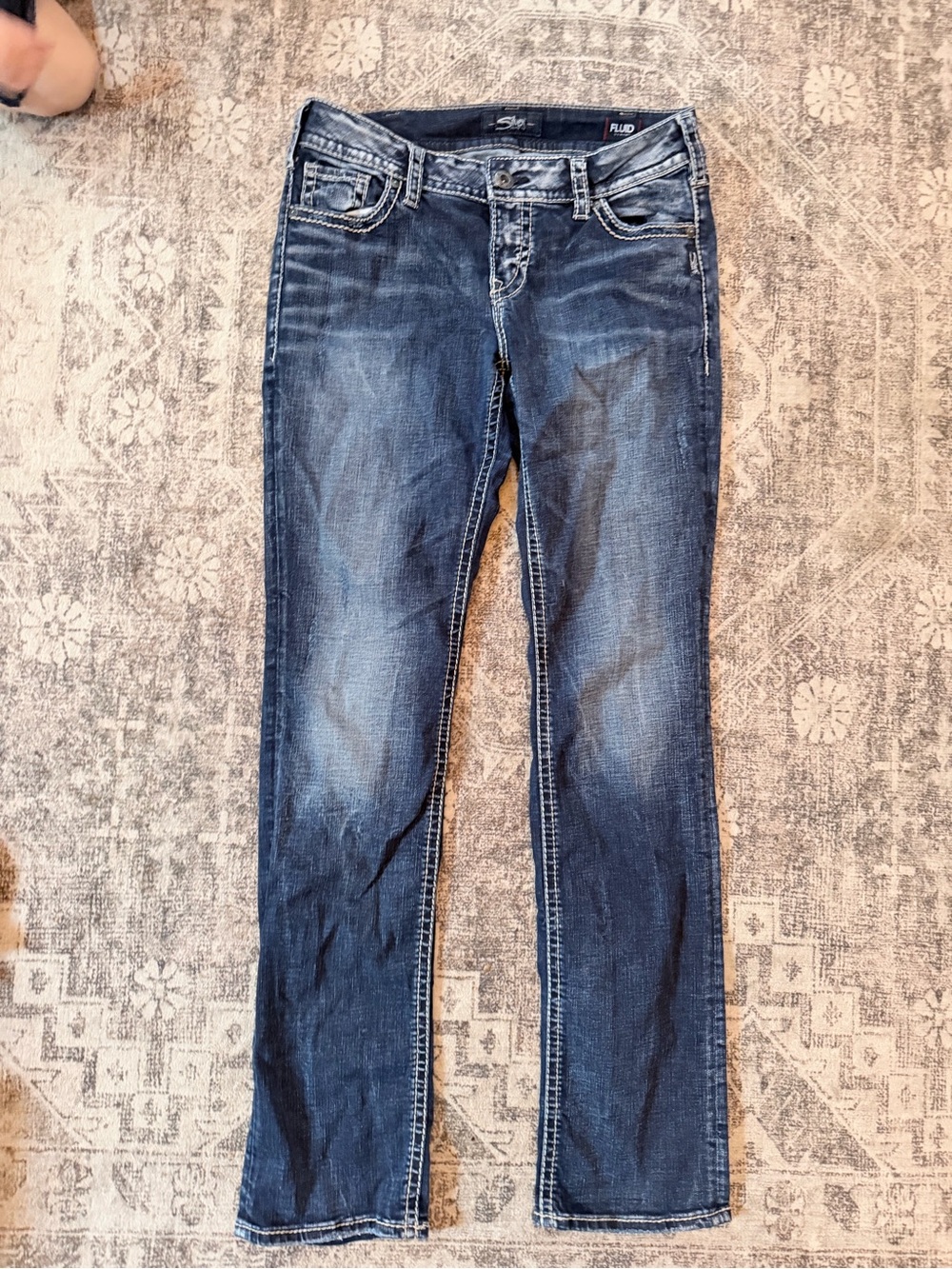 Silver Jeans Women's Medium Blue Straight Leg Jeans